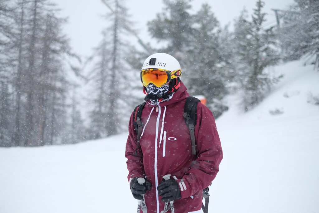 Veste de ski rouge freeride