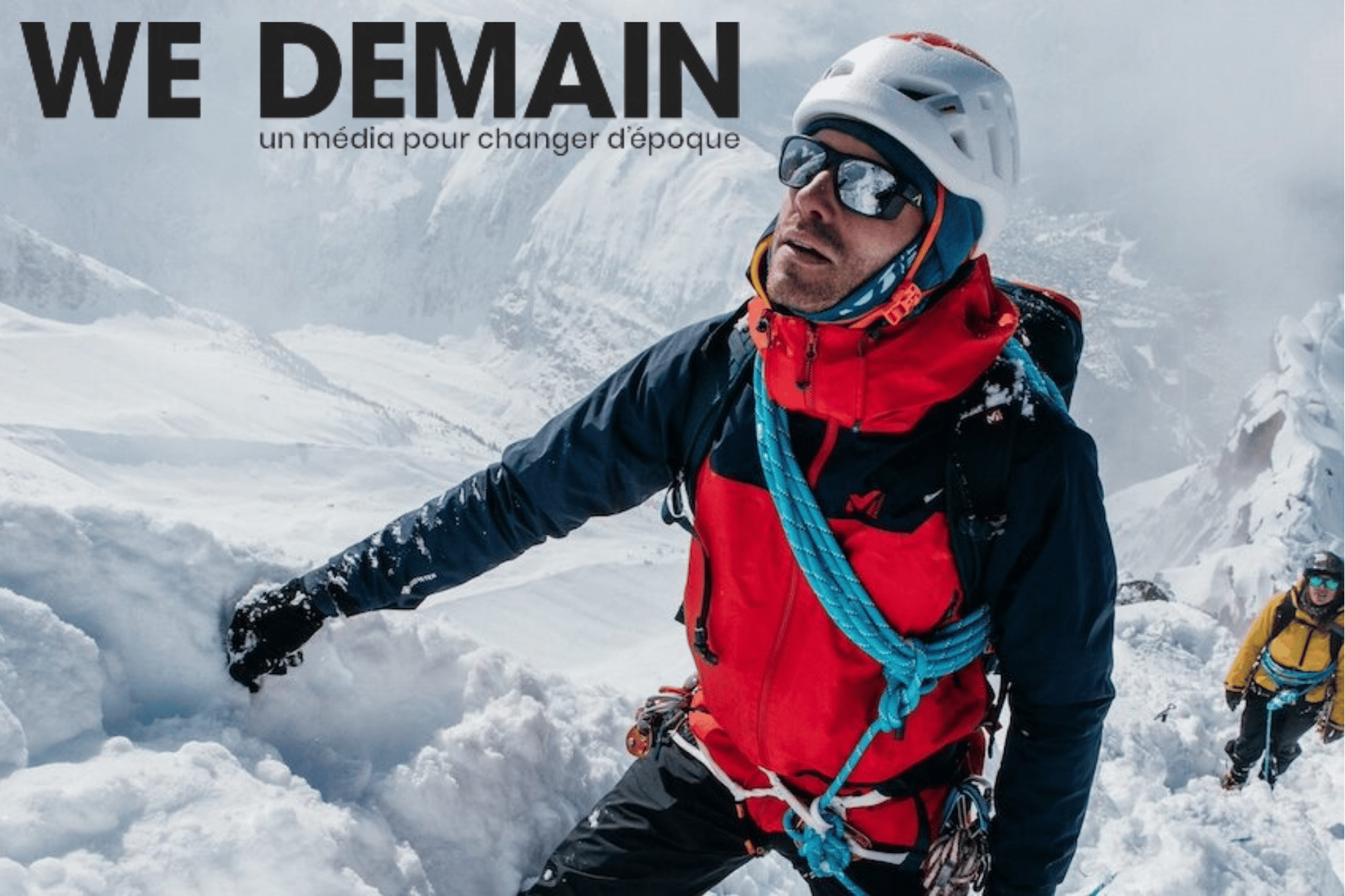 Photo d'alpiniste pour le magasine We demain