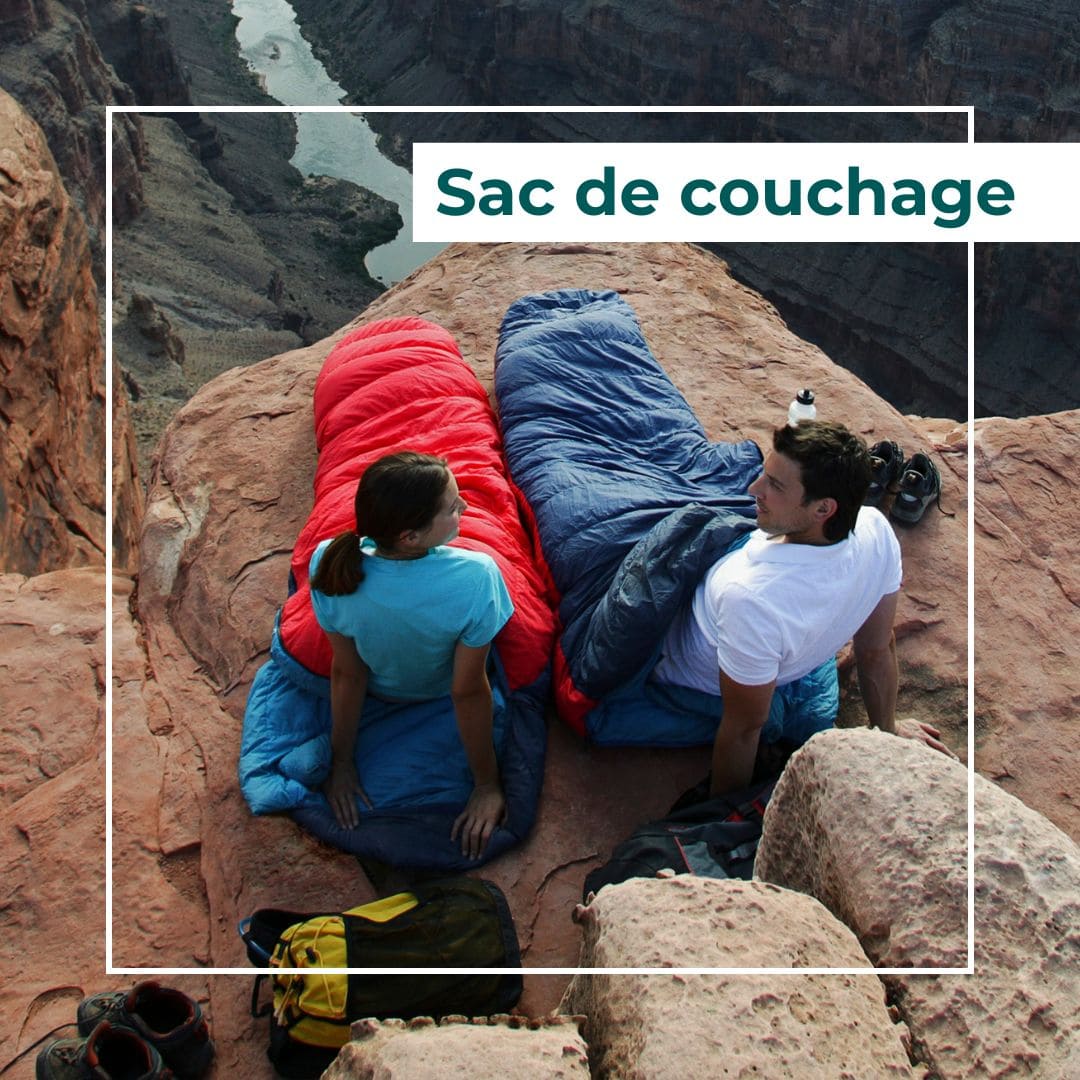 sac de couchage, bivouac, randonnée sac de cougache en duvet et synthétique