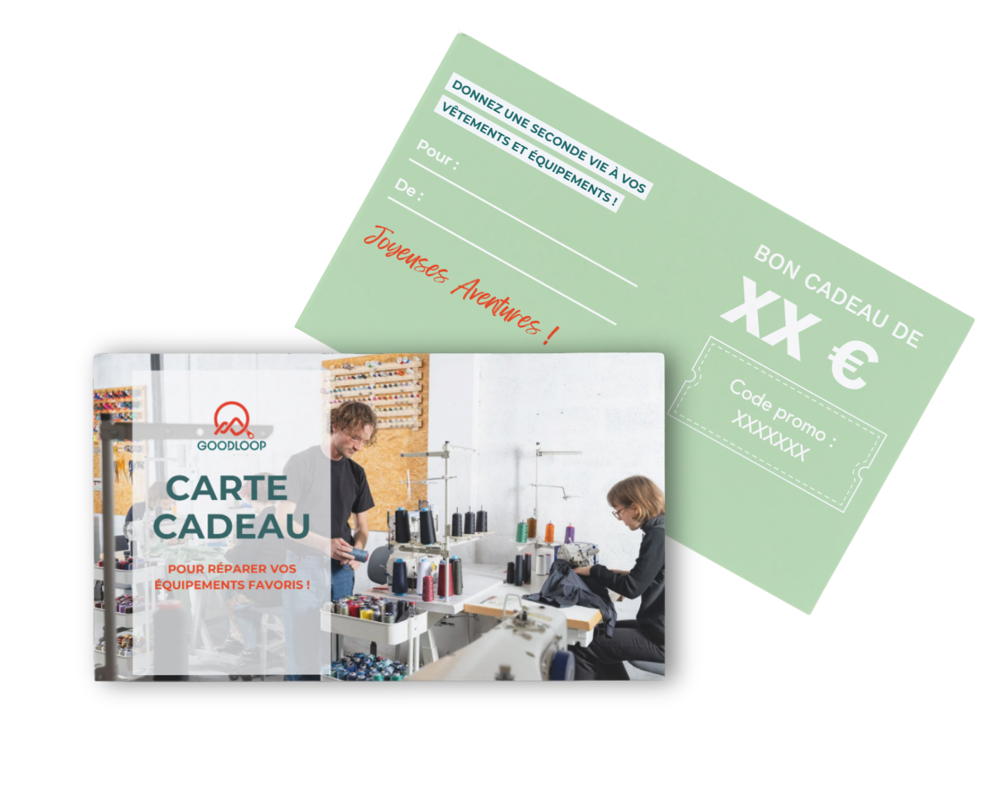 Visuel carte cadeau Goodloop Le visuel de la carte Cadeau réparation de Goodloop