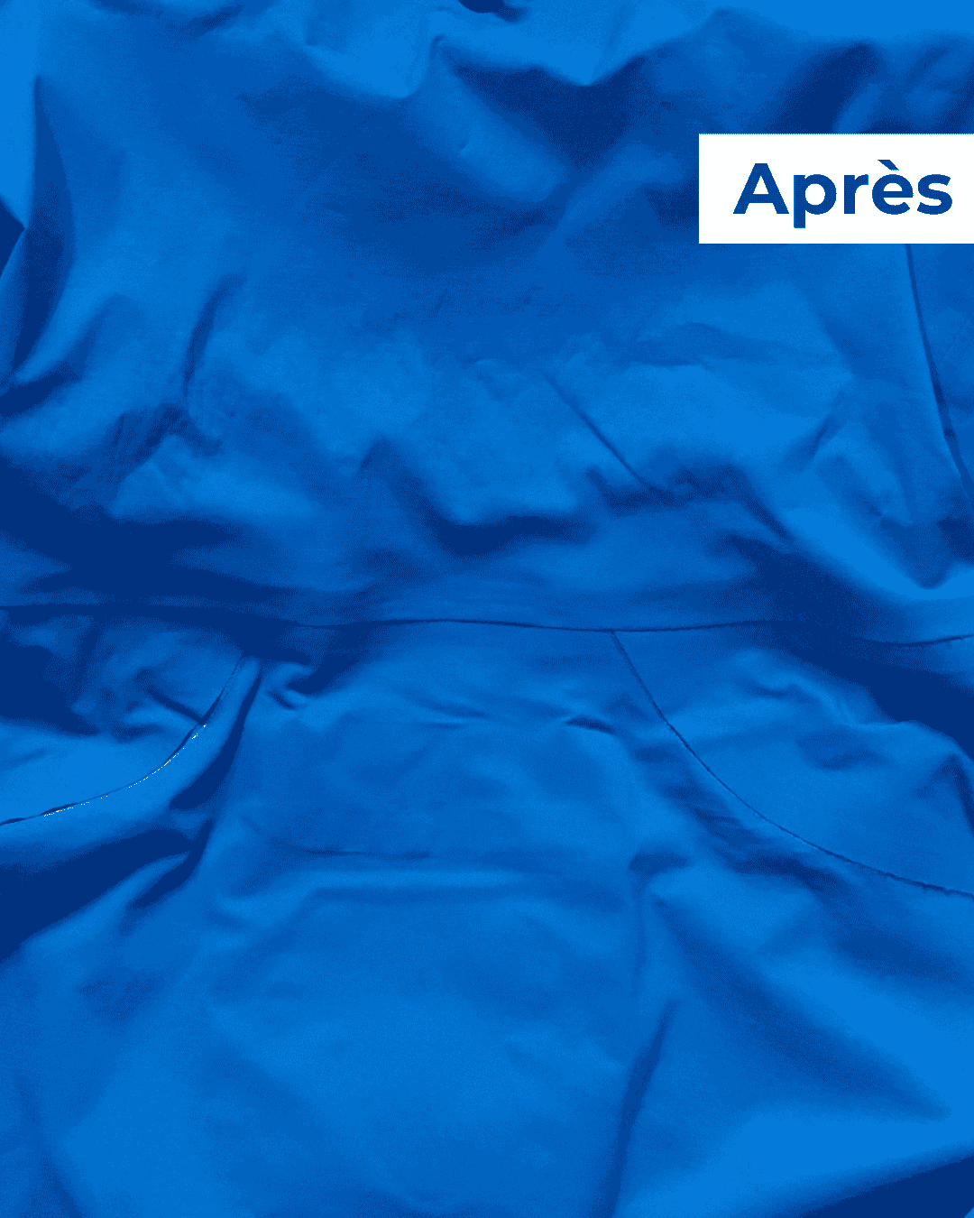 Capuche de veste imperméable avec de nouvelles bandes étanches posées après réparation.